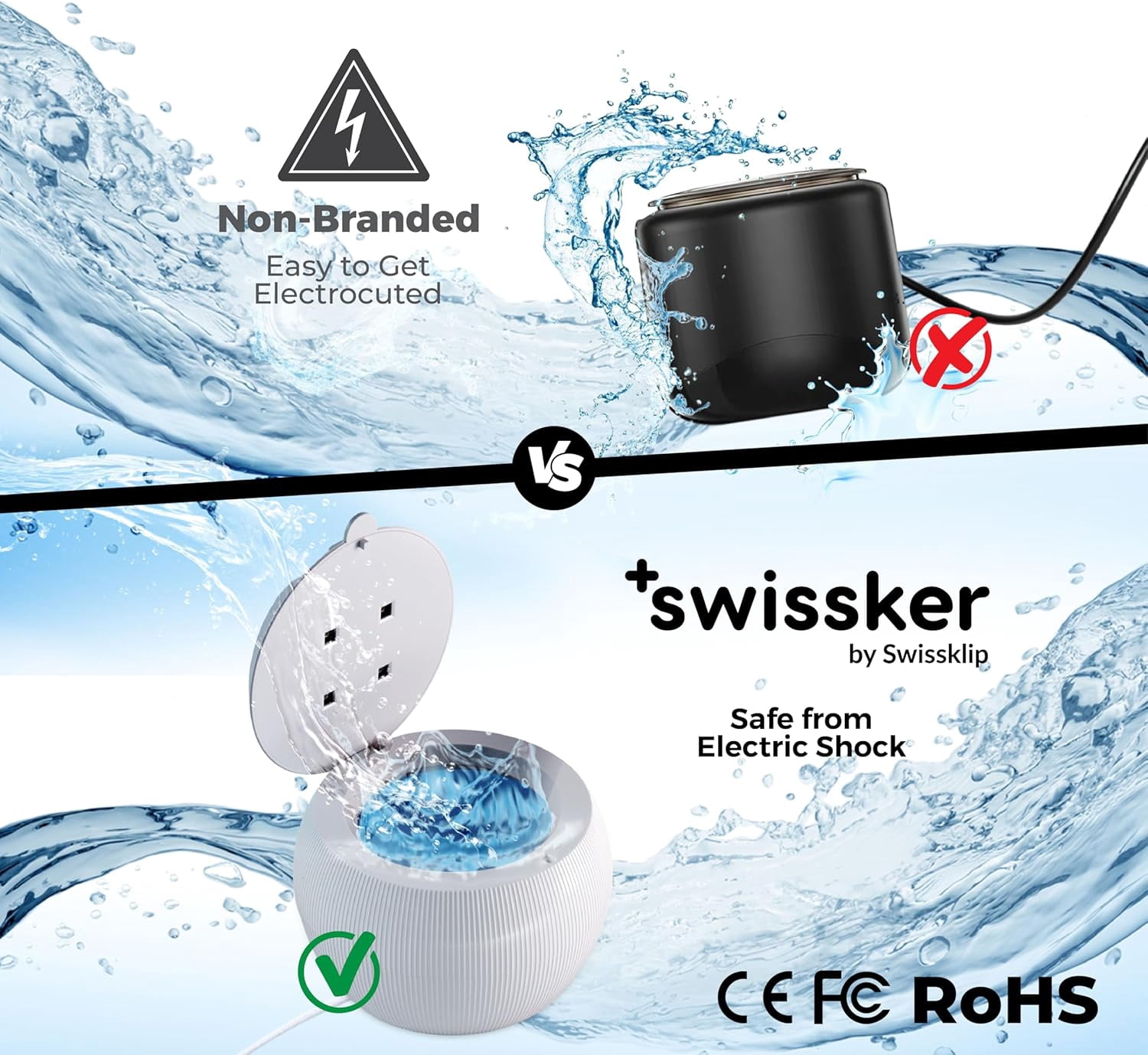 Swissker by Swissklip ShinePod Ultrasonic Retainer Cleaner Machine – Dental Pod Ultrasonic Cleaner for Dentures, Aligners, Mouth Guards, Invisalign Cleaning – UV Sterilization – White
