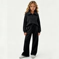 thumbnail image 5 of Enjoytime Girls Outfits Collared Quarter Zip Sweatshirt Pants 2 Piece Set Kids Casual Fashion Long Sleeve Sweatsuit, 5 of 7