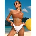 thumbnail image 2 of BIKINX Women's Swimsuits Clearance Bandeau Bikini Brown, 2 of 5