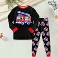 thumbnail image 2 of Gubotare Little Boys Pajamas 2 Pieces Long Set Cotton Sleepwear Kids Excavator Pjs Toddler Winter Clothes Jammies Size 2-7T Red,Size 4-5 Years, 2 of 6