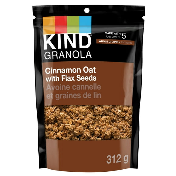 KIND Cinnamon Oat with Flax Seeds Granola, 312g Bag, 312g Packet