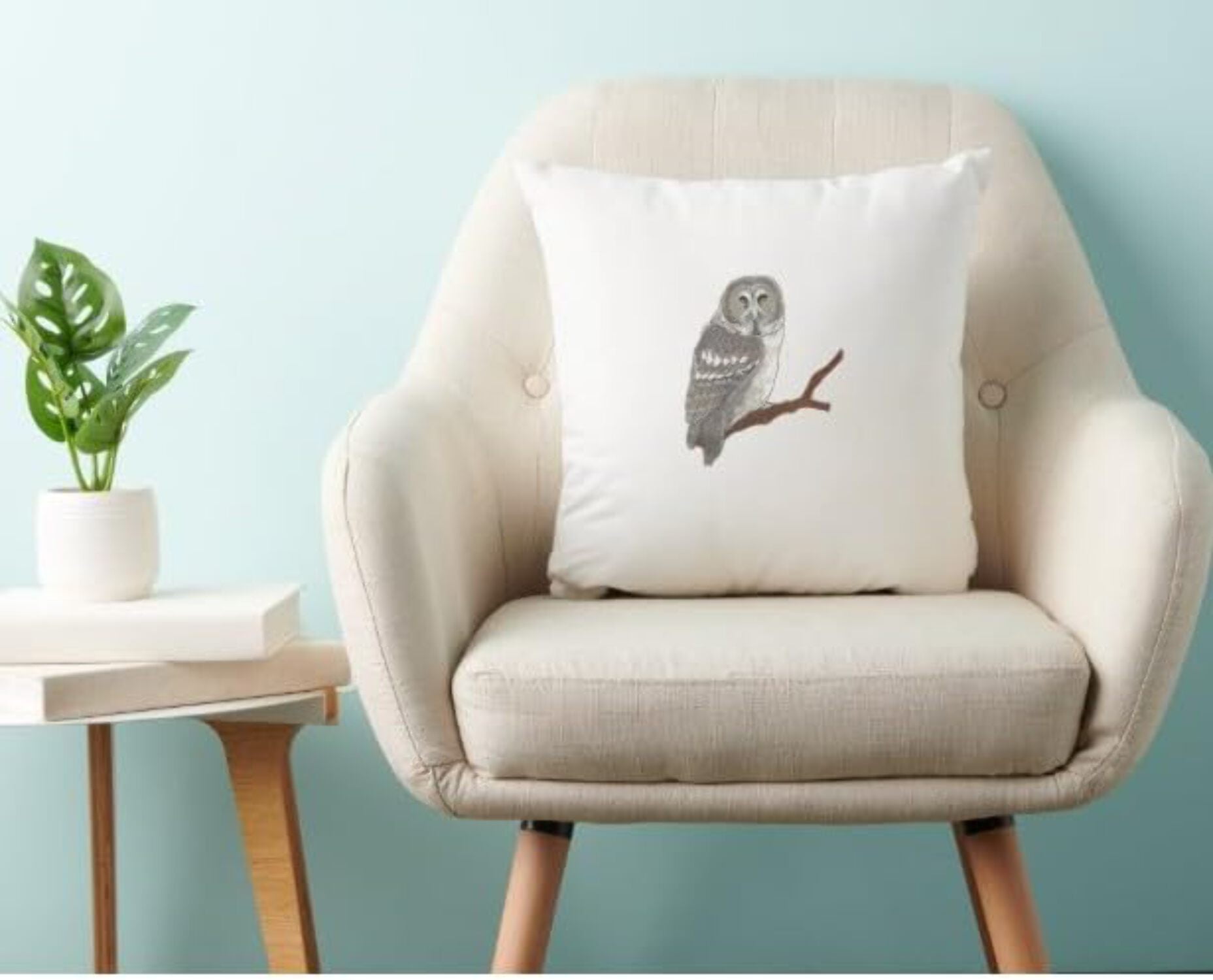 Beyond Vision Custom Birds [Great Grey Owl] Embroidered Iron on/Sew Patch (5.78" x 6.29")