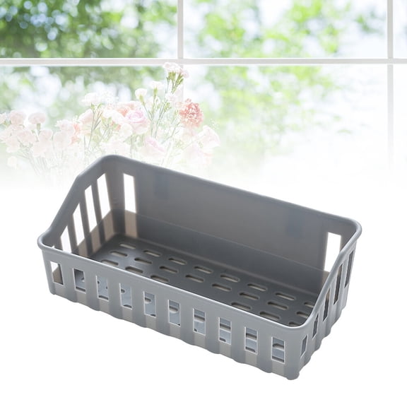 CTIRCHIU Bathroom Storage Rack Grey Hollow Out Design, 1Pc Organizer for Toiletries and Small Bathroom Items
