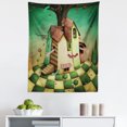thumbnail image 1 of Mural Tapestry, Conceptual Illustration for Wonderland House with a Girl Trapped Inside, Fabric Wall Hanging Decor for Bedroom Living Room Dorm, 5 Sizes, Multicolor, by Ambesonne, 1 of 1