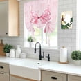 thumbnail image 5 of Pink Bow Balloon Curtains for Bedroom/Front Door/Bathroom, Cute Watercolor Girls Cartoon Luxury Tie Up Curtains 63 Inch Length Light Filtering Kitchen Curtains Shades for Windows 46"x63", 5 of 8