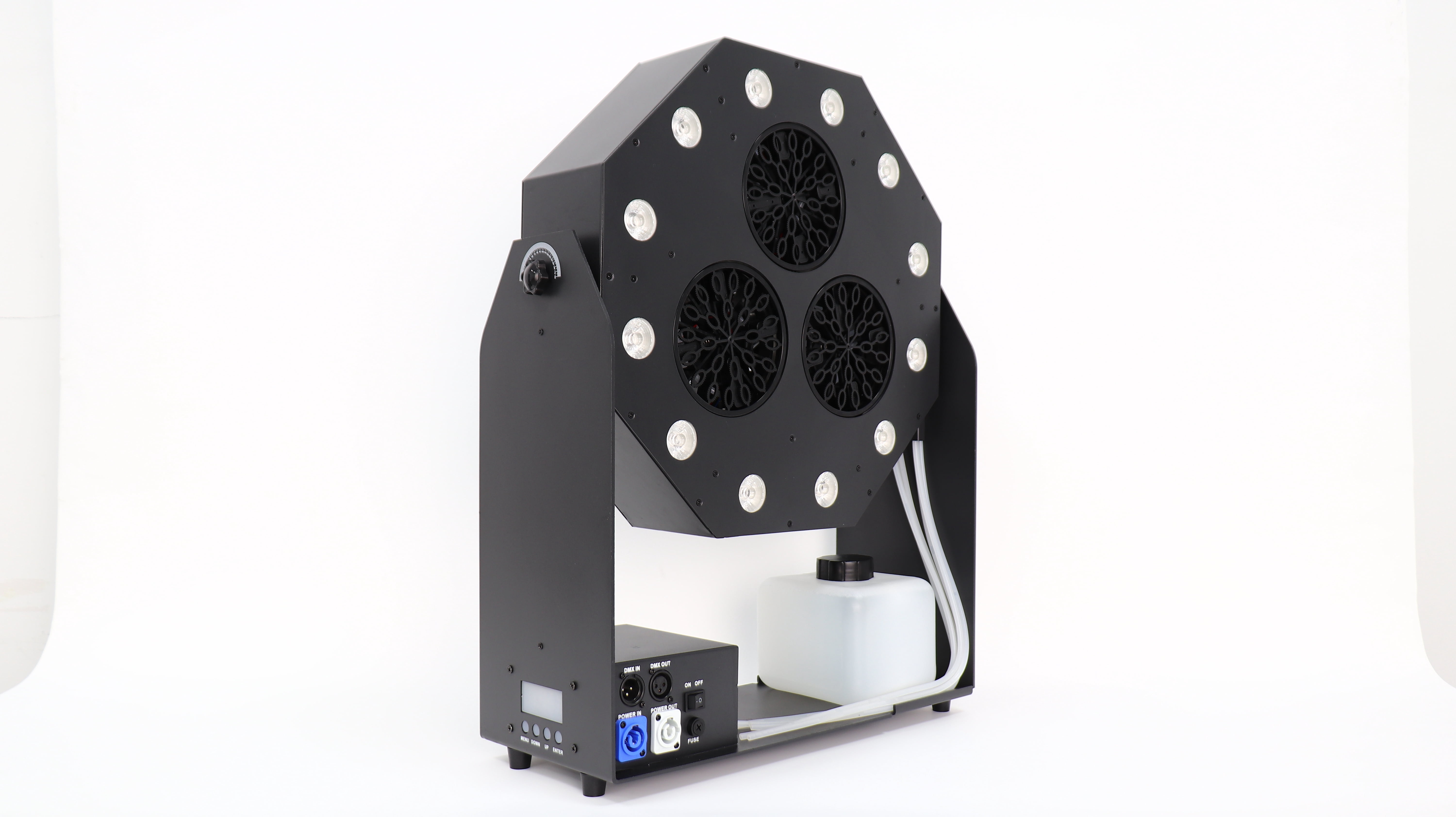 Jacmui, Volcano Bubble Machine, 3-Nozzle Design RGBW Bubble Storm