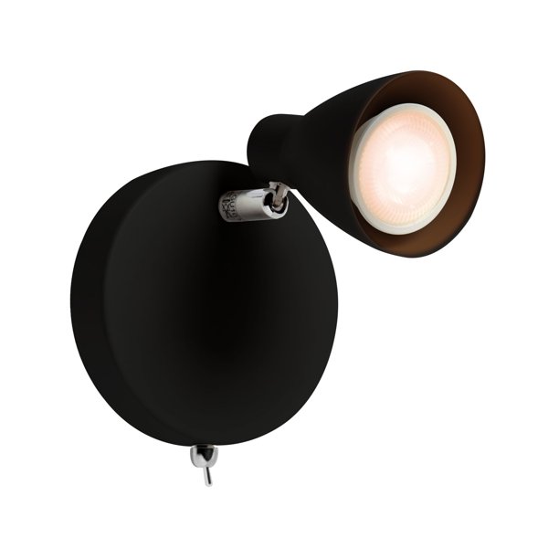 Lámpara de sobreponer tipo SPOT, dirigible, luz cálida, color negro, moderna Illux de México TR-2401.NKT30