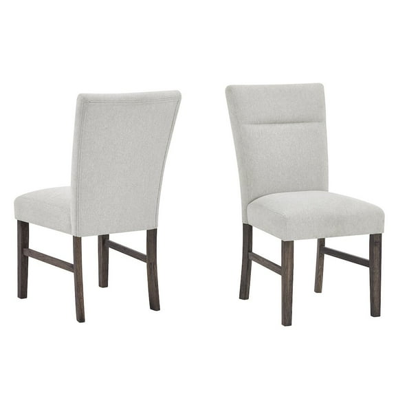 Roundhill Furniture Sorlen Modern Gray Upholstered Dining Chairs, Set of 2