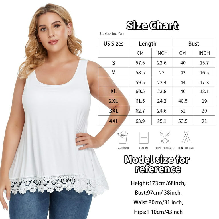 Anyfit Wear Plus Size Camisole with Built in Bra Padded Tank Tops
