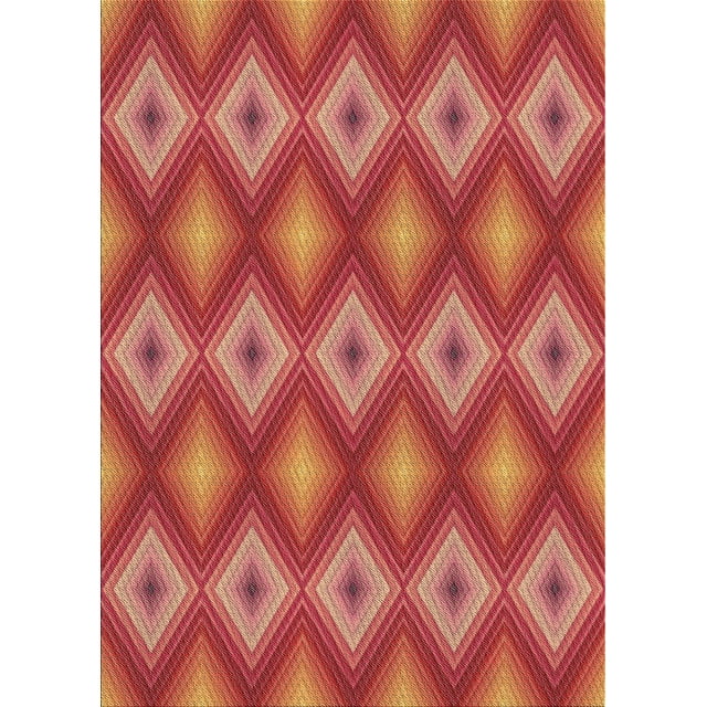 Ahgly Company Machine Washable Indoor Rectangle Transitional Construction Cone Orange Area Rugs, 2' x 3'