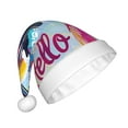 thumbnail image 2 of Haiem Tropical Flamingo Summer Pattern Santa Hat Confortable Velvet Christmas Hat for Christmas Party Favors Fit for Adults Men Women, 2 of 6