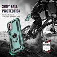 thumbnail image 7 of Jiahe Cover For Motorola Moto G Stylus 5G'2022)(6.8 inch,Slim Shockproof with Degree Rotation Ring Stand,Magnetic Car Mount Ring Holder,Heavy Duty Hard Phone Case,Darkgreen, 7 of 7
