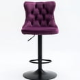 thumbnail image 2 of Luxury - featured & Comfort - focused - Purple Upholstered Bar Stools for Home and Pub, 2 of 7