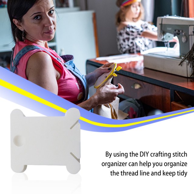 pitrice 120 Pieces/Set Bobbins Thread Card Embroidery DIY Crafting Organizer Holder Cross-stitch Board Accessory Professional