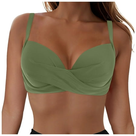 TTUHYWXI Women Underwire Bikini Tops - Push Up Swim Top Only Bra Padded Bathing Suit Top 2025 Swimsuit Tops AG XXL