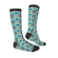 thumbnail image 3 of Picia Women Crew Soft Moisture-wicking Socks Turtles And Seahorses Pattern Design Cotton Socks, One Size fit All, 3 of 9