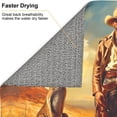 thumbnail image 4 of Dish Drying Mat, Western Cowboy Kangaroo Highly Absorbent Drying Matt Kitchen Counter, Dish Mat Drying Pad Dishes Drainer Mats for Kitchen Counter or Sink, 16 x 18 inch, 4 of 6