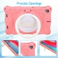 thumbnail image 6 of For iPad 6th 5th Generation Case, Soft Silicone Drop Protection Rotating Kickstand with Shoulder Strap Pencil Holder Kids Friendly Lightweight Case for iPad Air 1 2/ iPad 9.7" 2018/2017, Pink, 6 of 6