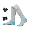 thumbnail image 3 of Calcetines térmicos para hombre y mujer, cálidos, cómodos, para invierno y clima frío, largos y calentadores de pies. Gris y azul, 3 of 6