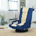 thumbnail image 2 of Costway Chaise de Jeu au Sol Pivotante à 360 Degrés avec Dossier Pliable et Ajustable Bleu, 2 of 10