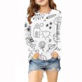 thumbnail image 1 of Tungbrin Girls DIY Hand Painted Colorable Shirts Funny Long Sleeve Crewneck Tops Kids Spring Fashion Coloring Pullover Shirts, 1 of 9