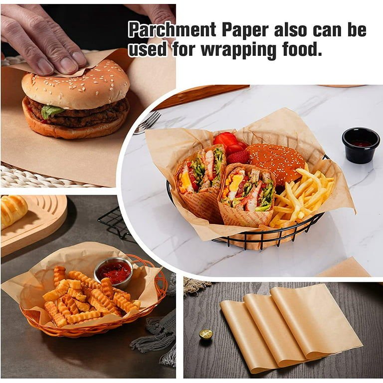 Parchment Paper Baking Sheets by Baker's Signature | Precut Non-Stick &  Unbleached - Will Not Curl or Burn - Non-Toxic & Comes in Convenient  Packaging
