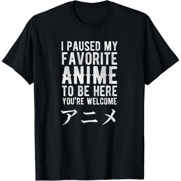 Playful Comfort Tee - Pause My Anime To Be Here Cool Otaku Movie Lover T-Shirt