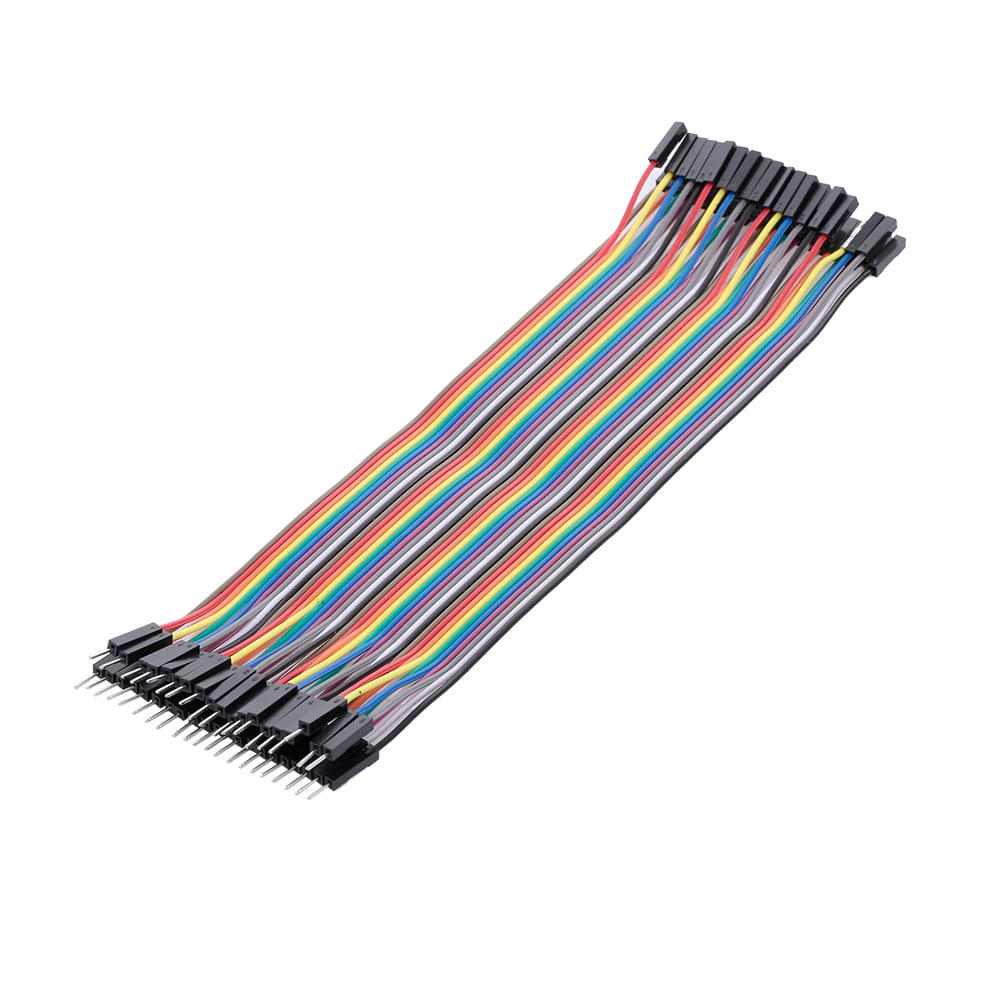40pin Female to Female Breadboard Jumper Wires Ribbon Cables Kit for Arduino-like Projects GTIWUNG 240PCS 20CM 24AWG Multicolored 40pin Male to Female 40pin Male to Male