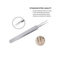 thumbnail image 4 of Herramienta para eliminar puntos negros, 5 piezas, pinzas curvas para puntos negros, kit de herramientas para extraer puntos negros y acné para pieles sensibles, caja de metal plateada, 4 of 5