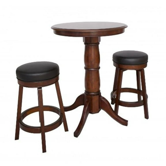Blue Wave Products NG2715W Oxford 3 Piece Hardwood Pub Table Set - Walnut