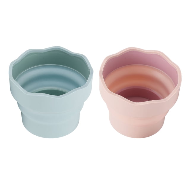 Oubit Painting Brush Washing Bucket,2 Pcs Painting Brush Silicone Painting Brush Washing Bucket Folding Painting Brush Washing Bucket Power Packed Performance