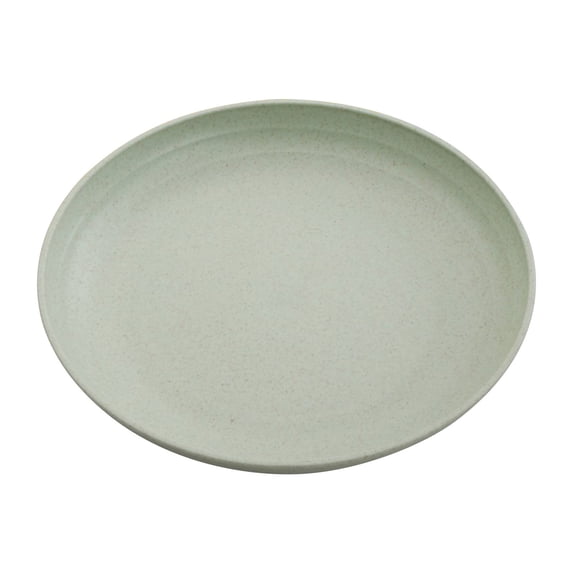 KALPHOZEN Plastic Dinner Plates, Elegant Food Serving Plates for Home Use, Reusable Dining Plates for Family Meals, Dishwasher-Safe Cutlery Set for Any Occasion (Green)