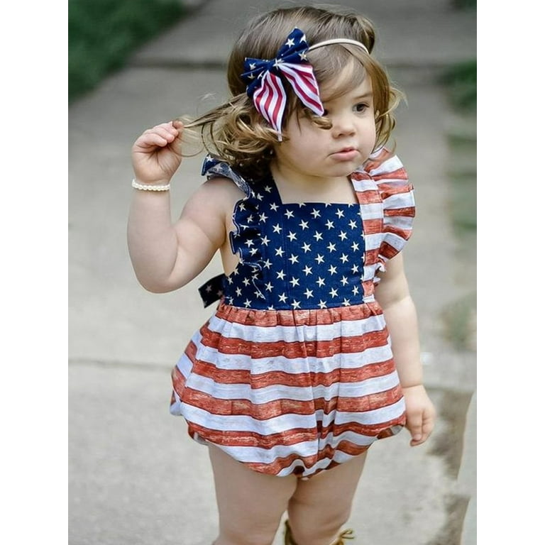 Girls 4th clearance of july romper