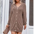 thumbnail image 6 of Fesfesfes Women Cardigan Women Long Sleeve Solid Cardigan Fall Casual Coat Blouse Top, 6 of 9
