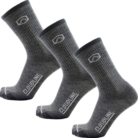 YOYO Merino Wool Light Cushion Hiking Socks - 3 Pack