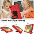 thumbnail image 3 of Kids Friednly Case for Samsung Galaxy Tab A7 Lite/T220/T225, EVA Foam Shoulder Strap Shockproof Protective Case with Pencil Holder Rotated Handle Bracket Stand Heat Dissipation Cover,Red, 3 of 8