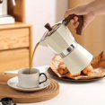thumbnail image 4 of YOPTOP 1pc 3-Cup Moka Pot Italian Coffee Maker  Stovetop Espresso Percolator for Gas or Electric Ceramic Stovetop  Camping Manual Cuban Coffee Maker for Cappuccino or Latte  5oz/150ml, 4 of 7