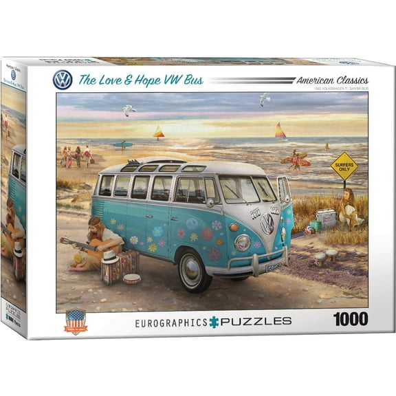 The Love & Hope VW Bus by Greg Giordano 1000-Piece Puzzle