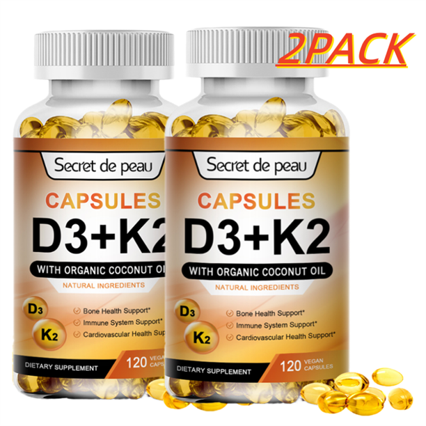 (2 Pack) SDP Vitamin K2 (MK7) with D3 Softgels, Supports Healthy Immune