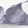 thumbnail image 6 of Gytharion Women's Plus Size Underwire Underwear Bras Push Up Solid Color Floral Lace Front Bow Adjustable Straps Bras Support Comfort Everyday Bras, 6 of 8