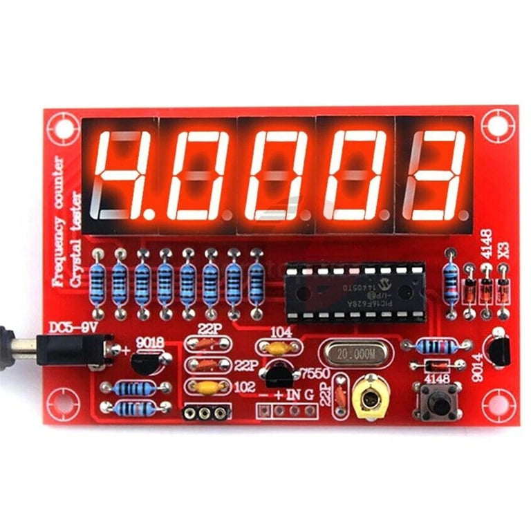 DIY Crystal Oscillator Tester & Frequency Counter Kit - 1Hz To 50MHz With Case