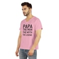 thumbnail image 4 of Inkmeso Mens Letter Printed Tshirt&nbsp;Papa The Man The Myth The Legend For Daddys Cotton Jersey Tee Shirt For Grandpa, 4 of 6