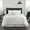 White, variant on Lanco Tufted Embroidery Comforter Set King Size , 7 Piece White Fashion Bedding Set , Ultra-soft