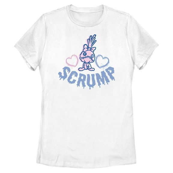 Womens Lilo & Stitch Scrump Hearts T Shirt