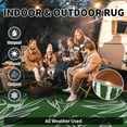 thumbnail image 2 of SIXHOME Outdoor Rug with LED Strip Lights 8'x10' Waterproof Reversible Patio Rug Portable Tropical Indoor Outdoor Rug Plastic Straw Rug for RV Camping Garden Picnic Deck Backyard Green and White, 2 of 8