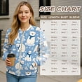 thumbnail image 7 of Xixirimido Women's Windbreaker Bomber Jacket Zip Up Jacket Fall Winter Casual Coat Lightweight Women Loose Fit Outerwear with Pockets, Pola Bear Blue, 3X-Large, 7 of 7