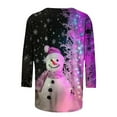 thumbnail image 4 of Gamivast Christmas Tshirts Women Funny Christmas Shirts for Women Plus Size 3/4 Sleeve Santa Claus Printed Casual Top Crewneck Holiday Xmas Trees Tshirt Tunic Loose Fitted Blouse, 4 of 6