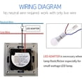 thumbnail image 5 of Single Dimmer Switch for LED Lights, Black Touch Light Switch,1-Gang 1-Way, AC 240V 700W（black), 5 of 5