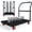 Black | Two brake wheels + two universal wheels, variant on 2000LBS Heavy Duty Folding Platform Truck-Side Handrails-37x24 Inch Flatbed Computer Tower Cart-5" 360° Swivel Wheels-Blue | Two Brake Wheels+Two Global Wheels