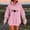 Pink, variant on QUINDOS Women Hoodie Womens's Sweatshirts Casual Crew Neck Long Sleeve Graphic Pullover Tops